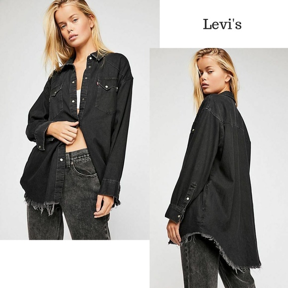 levi's oversized sawtooth denim shirt